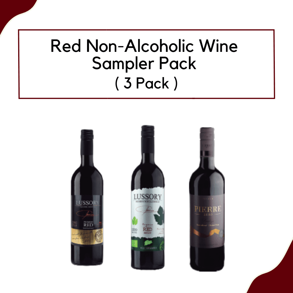 Red Non-alcoholic Wine Sampler Pack (3-Bottles) - Halal Wine Cellar