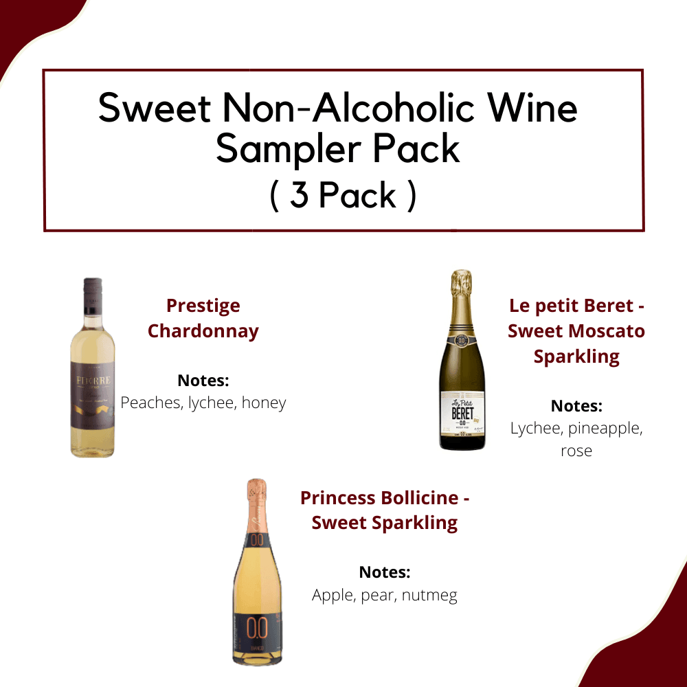 Sweet Non-alcoholic Wine Sampler Pack (3-Bottles) - Halal Wine Cellar